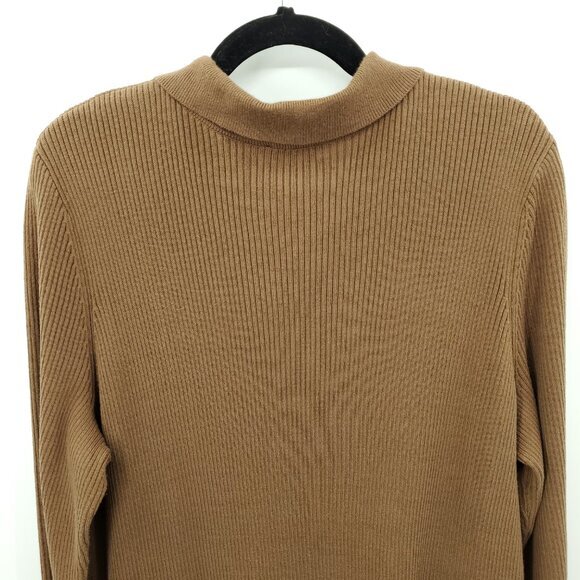 VTG Y2K metrostyle Ribbed Maxi Matching Tank Dress/Duster Sweater Set 1X Brown - Picture 9 of 16